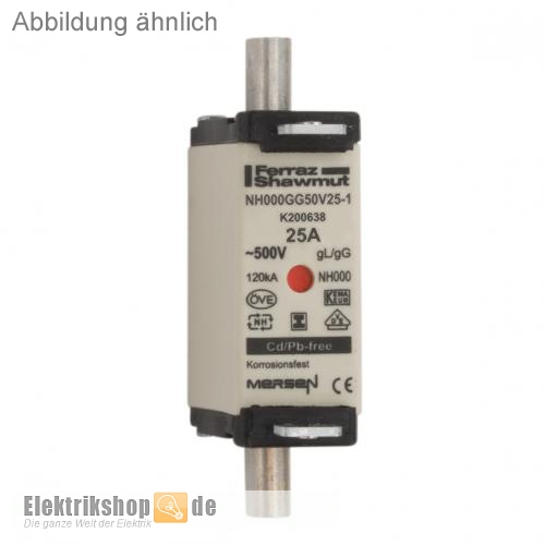 NH-Sicherung 20A Gr. 000 Kombikennmelder NH000GG50V20-1 Mersen