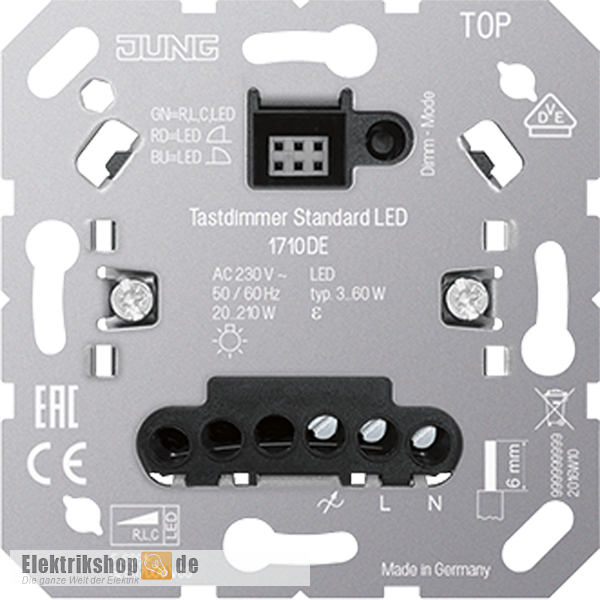 Tastdimmer Standard 3-210W 1710 DE Jung