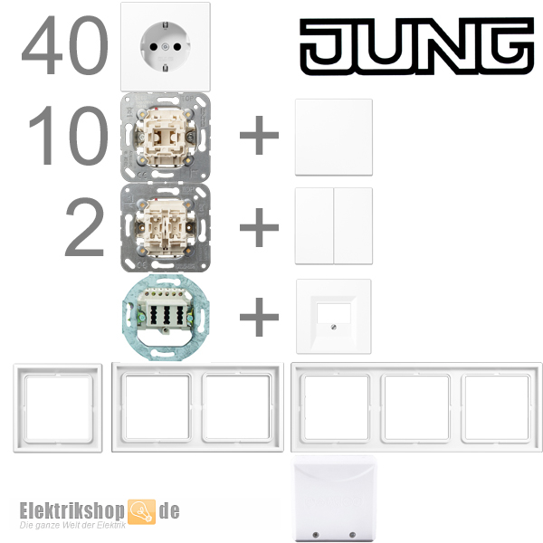 1-Familienhaus Paket alpinweiß Serie LS Jung