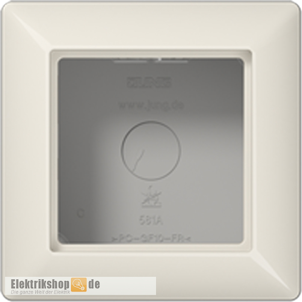 Aufputzgehäuse 1-fach mit Rahmen weiß/cremeweiß AS 581 A W Jung