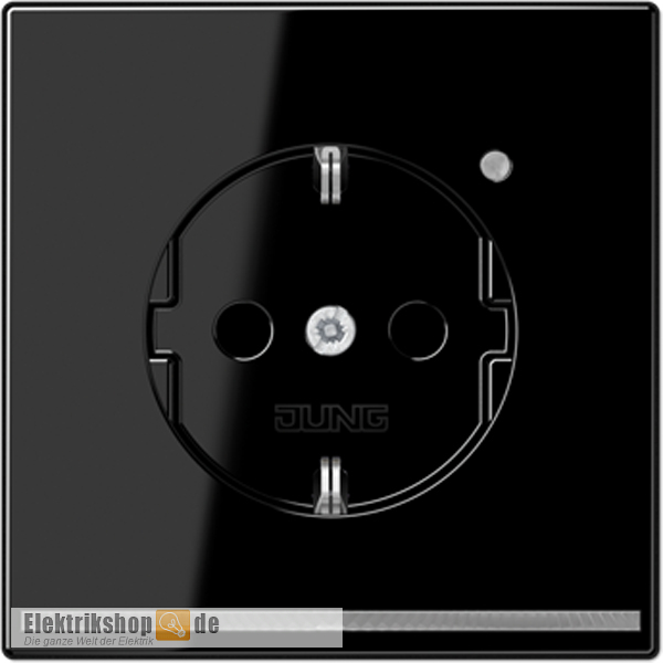 Schuko-Steckdose LED-Orientierungslicht und Sensor schwarz LS1520-OSWLNW Jung