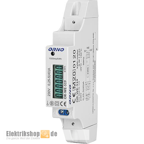 Wechselstromzähler 40A 1TE OR-WE-521 MID ORNO