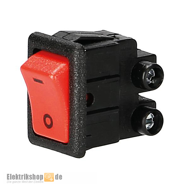 Einbau-Wipp-Schalter schwarz/rot 1-pol. 6A Kleinschalter interBär