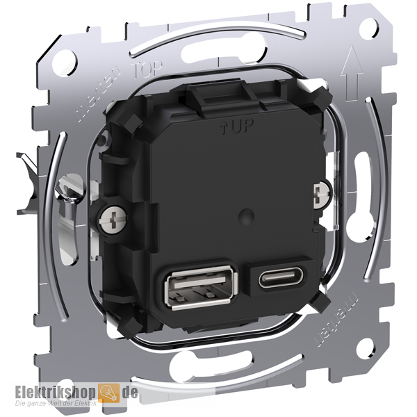 USB Ladestation-Einsatz Typ A/C 7,5/45W MEG4366-0120 Merten