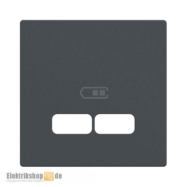 Zentralplatte für USB Ladestation-Einsatz anthrazit MEG4367-0414 Merten