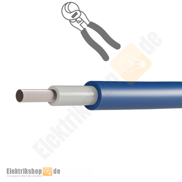 Solarleitung 6 mm² blau flexibel H1Z2Z2-K