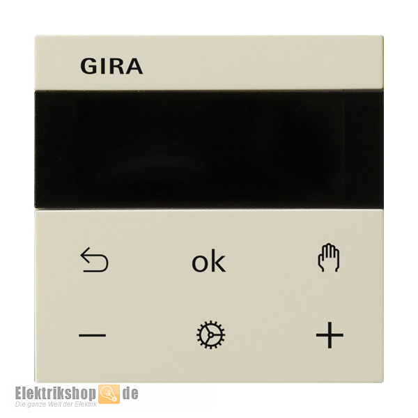 Raumtemperaturregler Display cremeweiß glänzend 539301 Gira