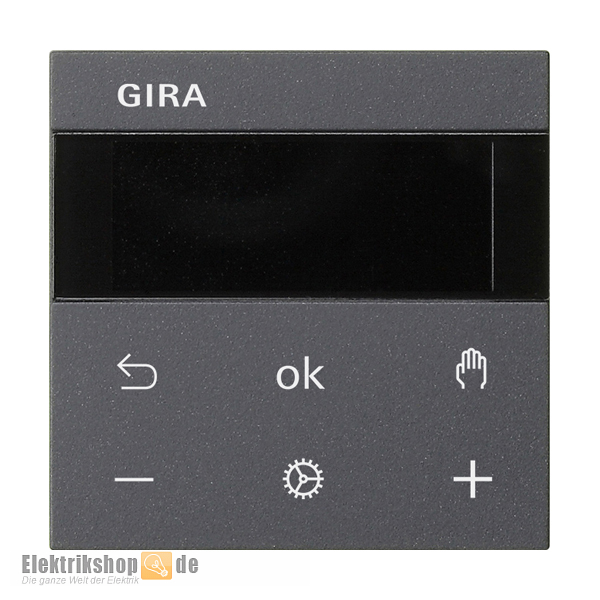 Raumtemperaturregler Display anthrazit 539328 Gira