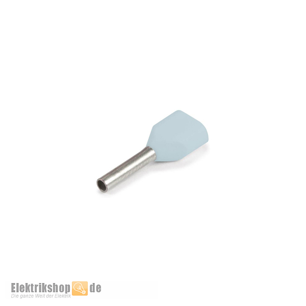 100 Stk. Zwillingsaderendhülsen 2x0,5/8 weiß 2250-30-0057 RED