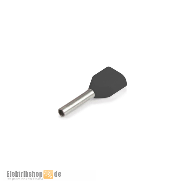 100 Stk. Zwillingsaderendhülsen 2x1,5/8 schwarz 2250-30-0062 RED