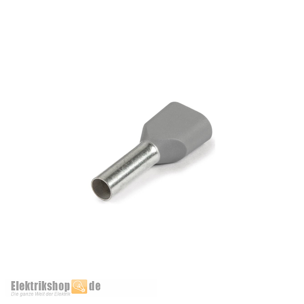50 Stk. Zwillingsaderendhülsen 2x4/12 grau 2250-30-0065 RED