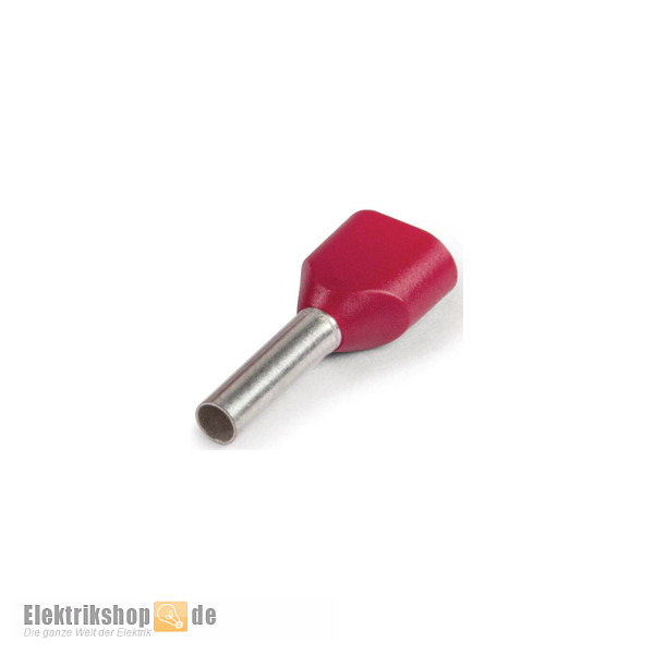 25 Stk. Zwillingsaderendhülsen 2x10/12 rot 2250-30-0067 RED