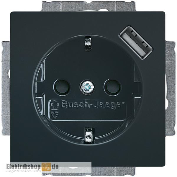 Future Linear Schuko USB-Steckdose anthrazit 20 EUCBUSB-81 Busch-Jaeger