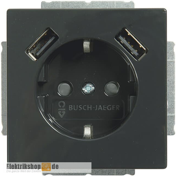 Future Linear Schuko USB-Steckdose anthrazit 20 EUCB2USB-81 Busch-Jaeger