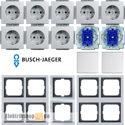 Spar-Set Future Linear alusilber Busch Jaeger