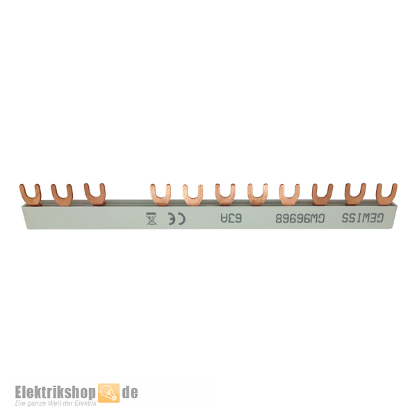 FI-Sammelschiene 3-phasig/N 10 mm² 63A GW96968 Gewiss