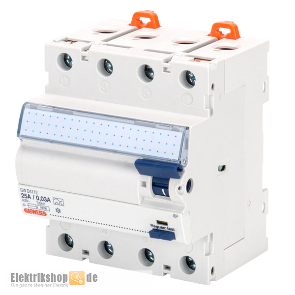 FI-Schutzschalter 40A/300mA 4-polig GWD4134 Gewiss