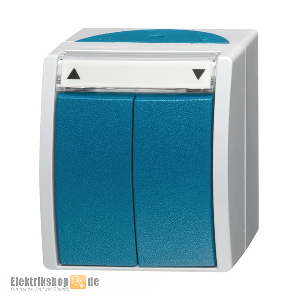 Jalousieschalter grau/blaugrün Ocean 2601/4 W-53 Busch Jaeger