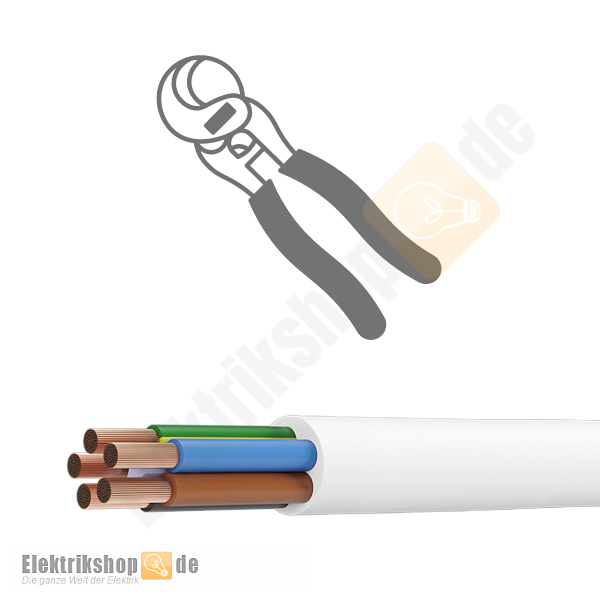 H05VV-F 5G2,5 PVC-Schlauchleitung weiß