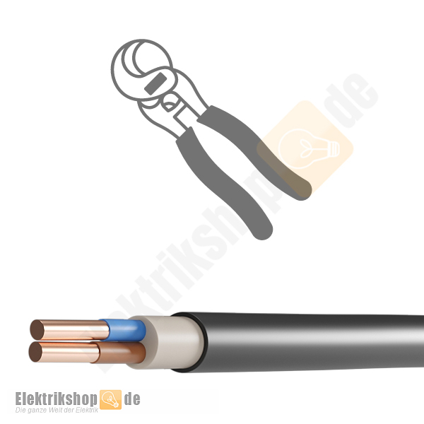 NYY-O 2x1,5 mm² Erdkabel ohne Schutzleiter
