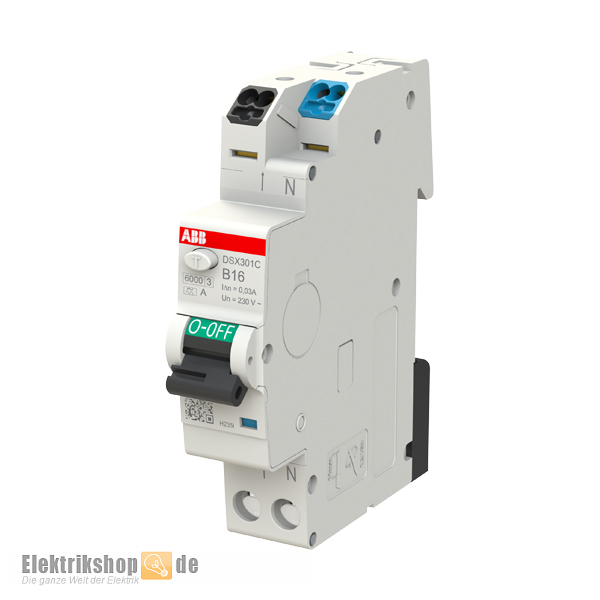 FI-LS-Schutzschalter 16A/30mA 1P+N FLEXLINE DSX301C B16 A30 ABB