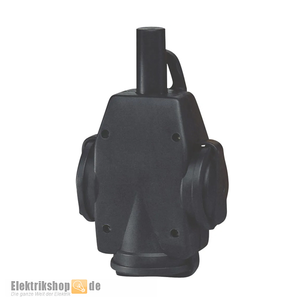 Gummi Hängekupplung Vollgummi 3-fach schwarz IP20 1473190 ABL