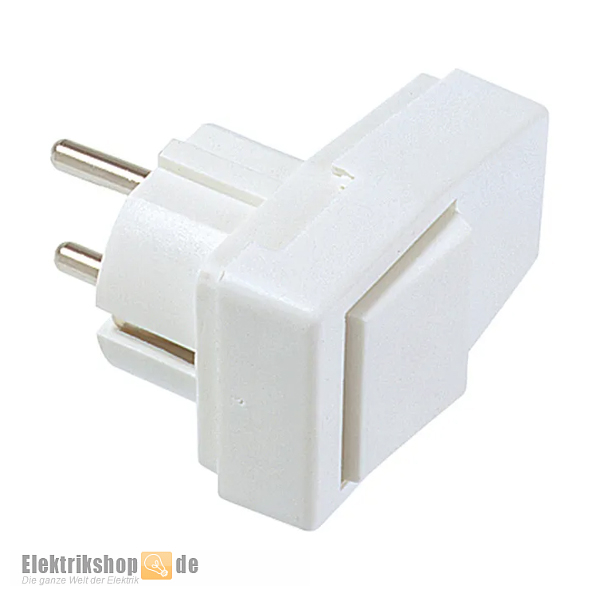 Schuko-Winkelstecker mit Schalter weiß 911.271 Bachmann