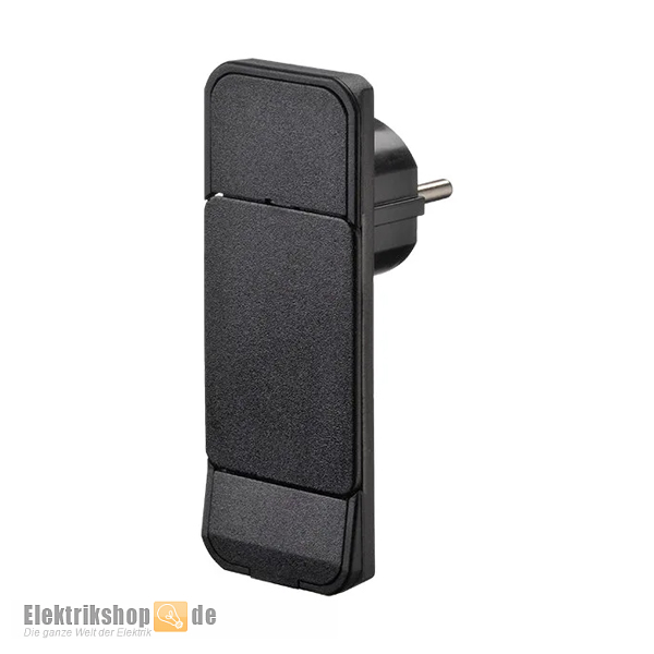 Schuko-Flachstecker schwarz SMART PLUG 933.008 Bachmann