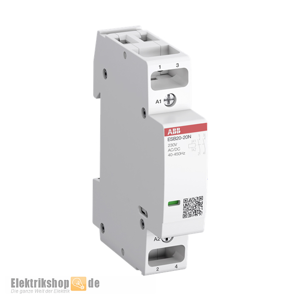 Installationsschütz 20A 2S 230V AC/DC 1TE ESB20-20N-06 ABB