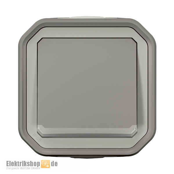 LEGRAND Plexo New Feuchtraum-Taster Anthrazit - Beleuchteter Schalter IP55 Für Nassräume