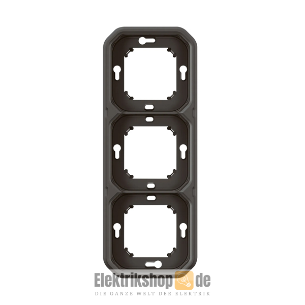 Legrand Plexo Wasserdichtes Gehäuse 3-fach, IP55, Anthrazit – Für Horizontale/vertikale Montage
