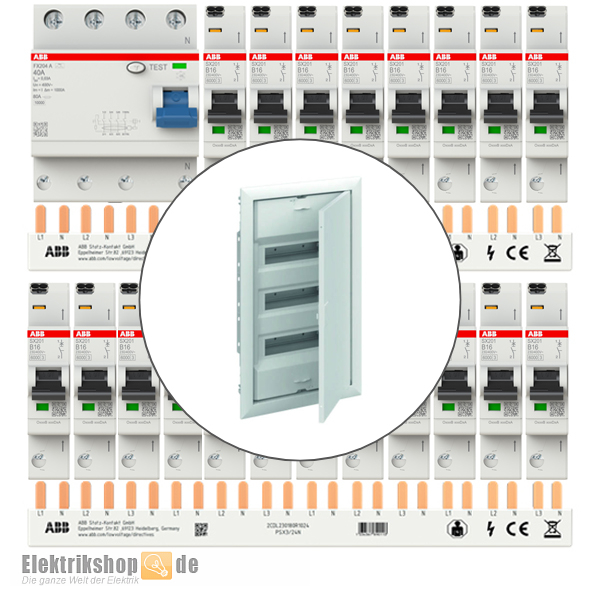 UP-Verteiler Set 3-reihig Striebel und John / ABB Flexline