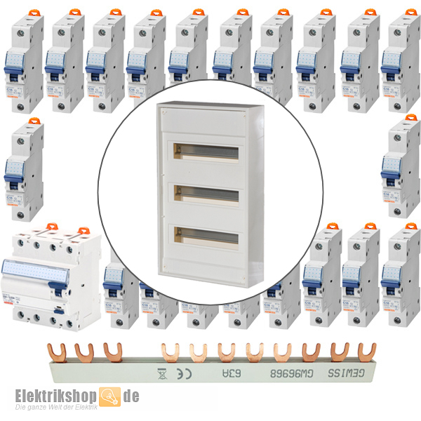 AP-Verteiler Set 3-reihig F-tronic / Gewiss