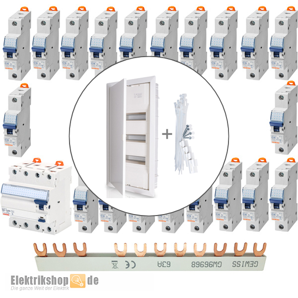 HW-Verteiler Set 3-reihig F-tronic / Gewiss