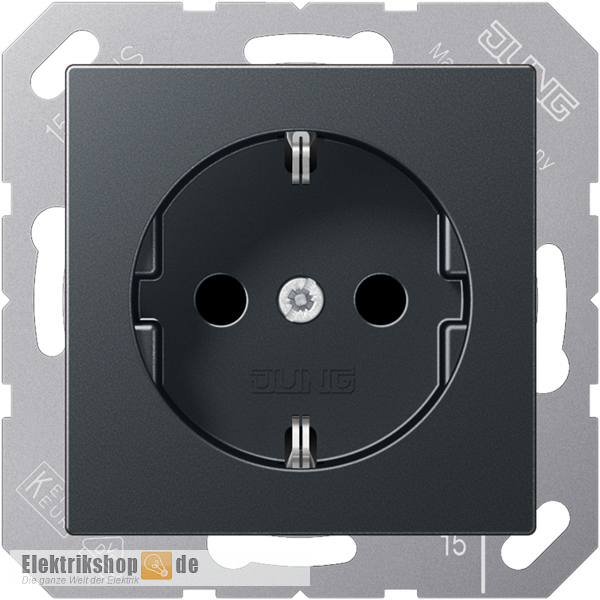 Schuko-Steckdose anthrazit matt A 1520 BF ANM Jung