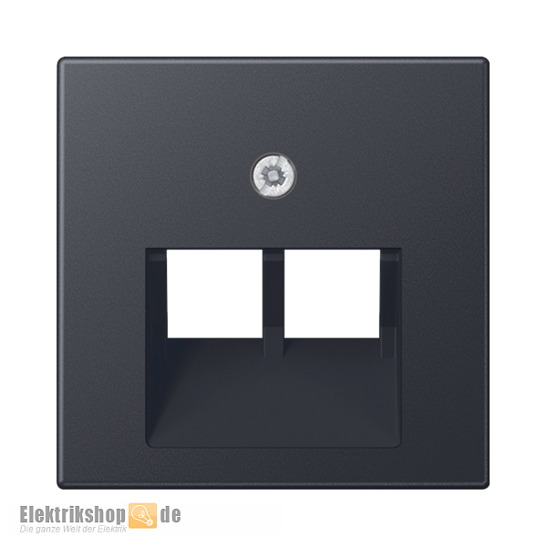 Abdeckung UAE/IAE/ISDN 2-fach anthrazit matt A 569-2 BFPLUA ANM Jung