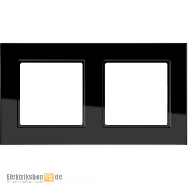 Rahmen 2-fach schwarz glänzend A 5582 BF SW Jung