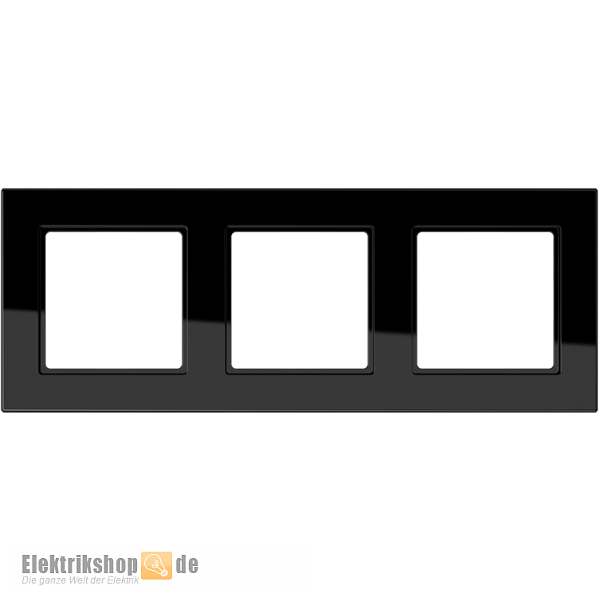 Rahmen 3-fach schwarz glänzend A 5583 BF SW Jung