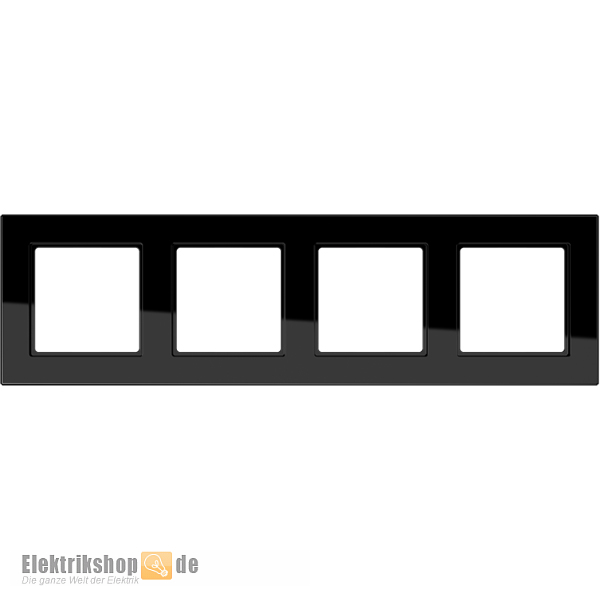 Rahmen 4-fach schwarz glänzend A 5584 BF SW Jung