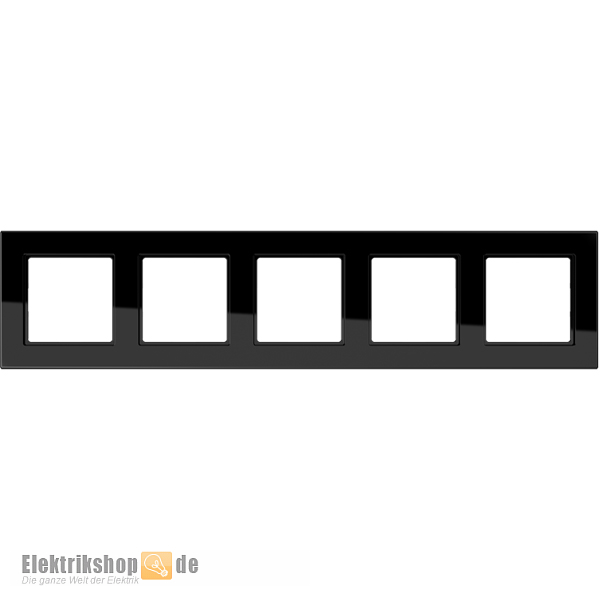Rahmen 5-fach schwarz glänzend A 5585 BF SW Jung