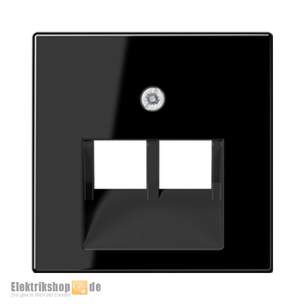 Abdeckung UAE/IAE/ISDN 2-fach sw glänzend A 569-2 BFPLUA SW Jung