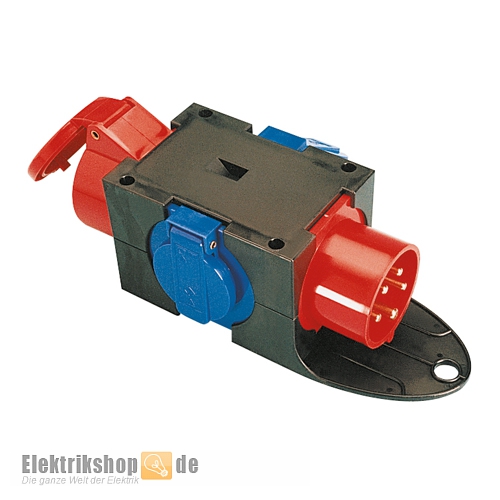 CEE-Adapter 16 A mit 2 Schuko-Steckdosen 9430402 PCE