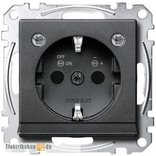 Steckdose mit LED Lichtauslass anthrazit MEG2304-0414 Merten