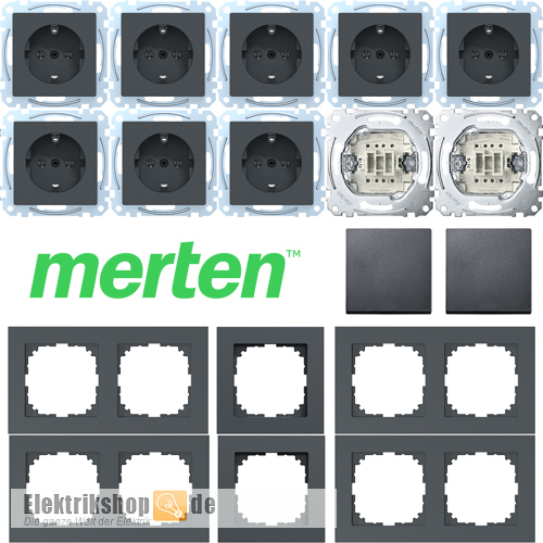 Spar-Set anthrazit System M & M-Pure Merten