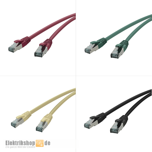 RED Patchkabel 5,0m Cat.6a verschiedene Farben mit RJ45-Stecker