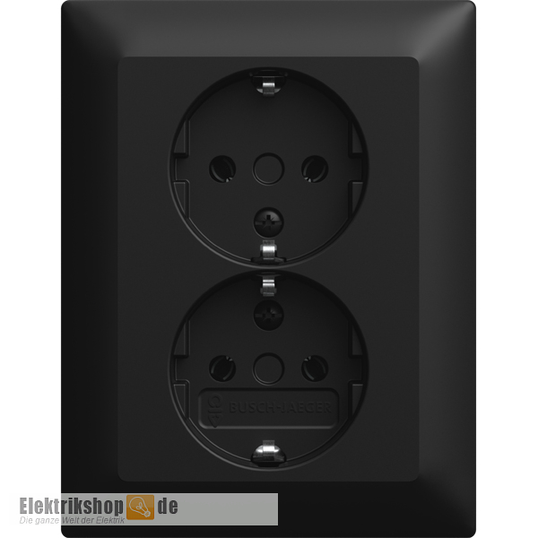 Balance SI Doppelsteckdose schwarz matt 202 EUJ-915 Busch-Jaeger