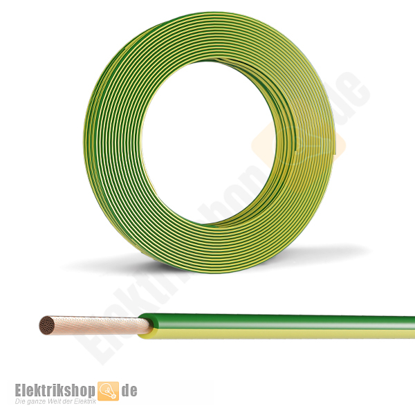 100m Ring H07V-K 4 PVC-Aderleitung flexibel grün/gelb