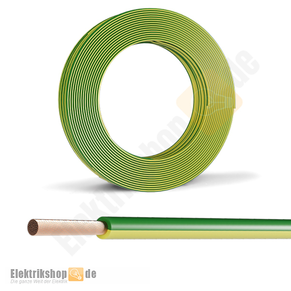 100m Ring H07V-K 6 PVC-Aderleitung flexibel grün/gelb