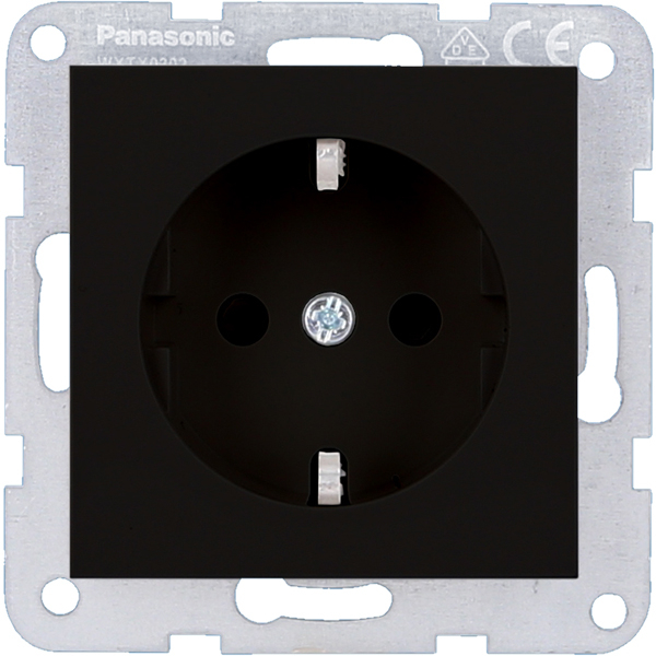 Karre Plus 55 Kombi-Steckdosen Einsatz mit KS schwarz Panasonic