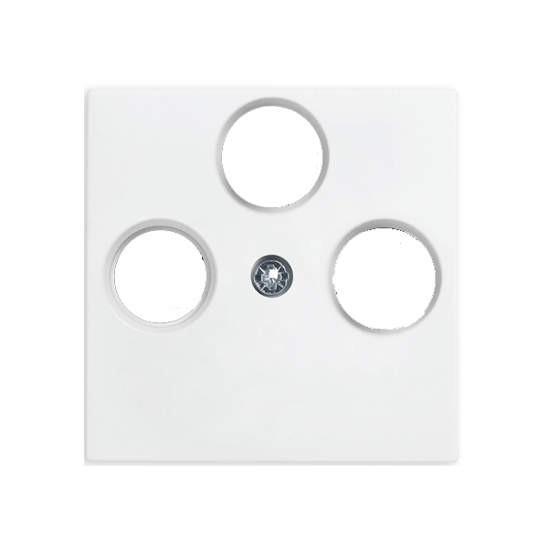 Karre Plus 55 Zentralscheibe Antennendose 3-Loch reinwei&szlig; Panasonic